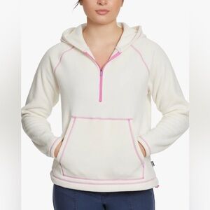 Bass Outdoor NWT Quarter-Zip Long-Sleeve Hoodie Gardenia Small